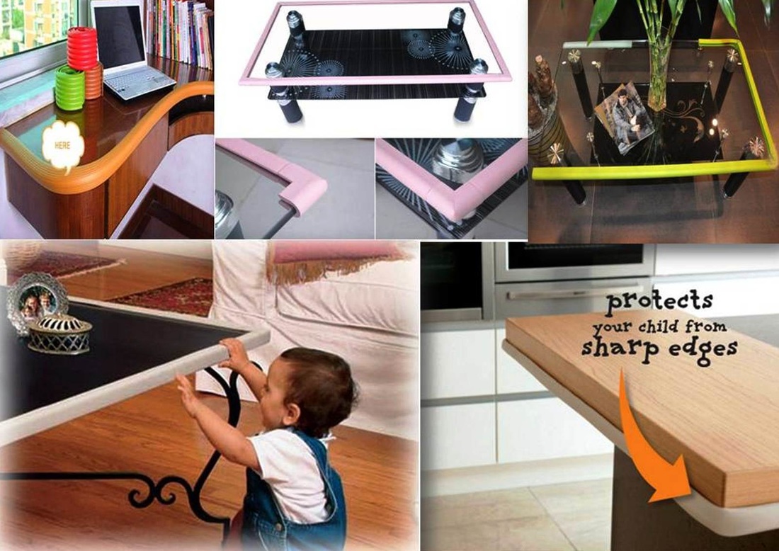 gzzebo 4Pcs Solid Color Silicone Baby Children Protector Edge Corner Guard Table Furniture Protector Cover White